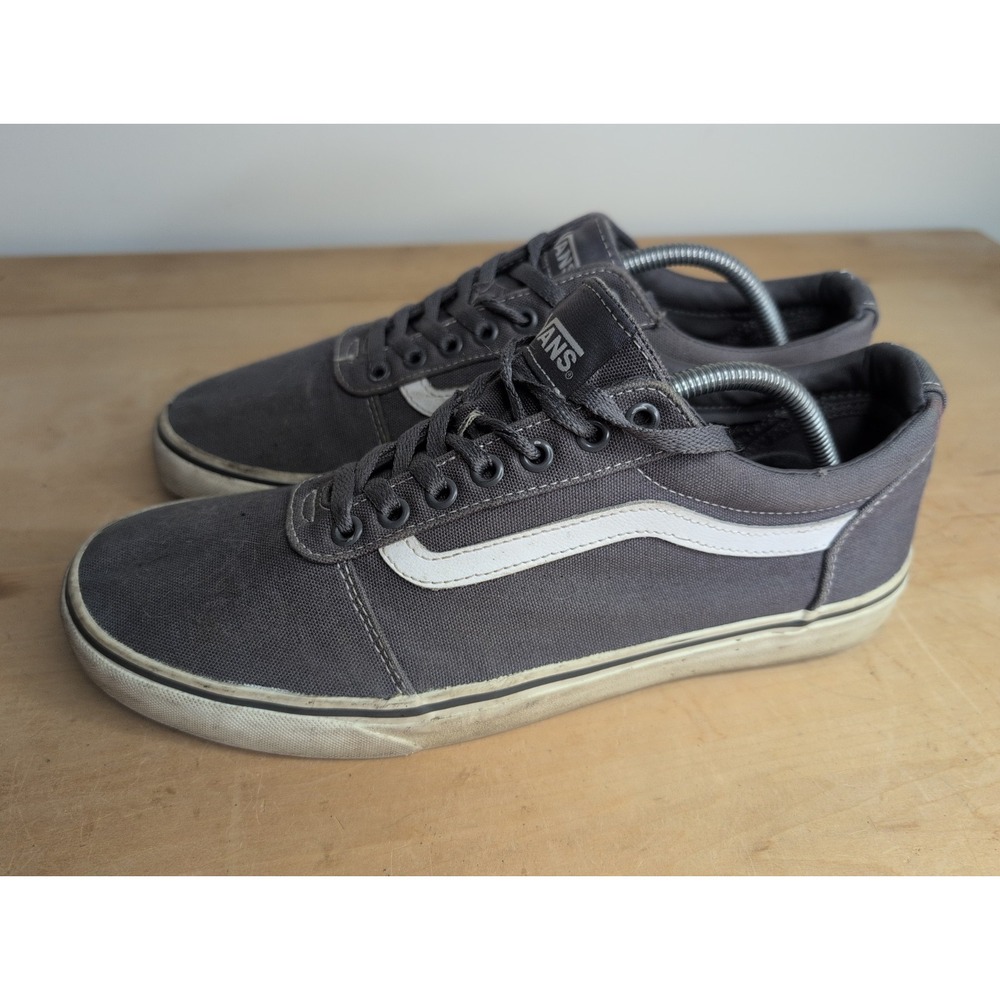 Vans Old Skool Sneaker Low Top Skate Shoes Men's 11 Gray White